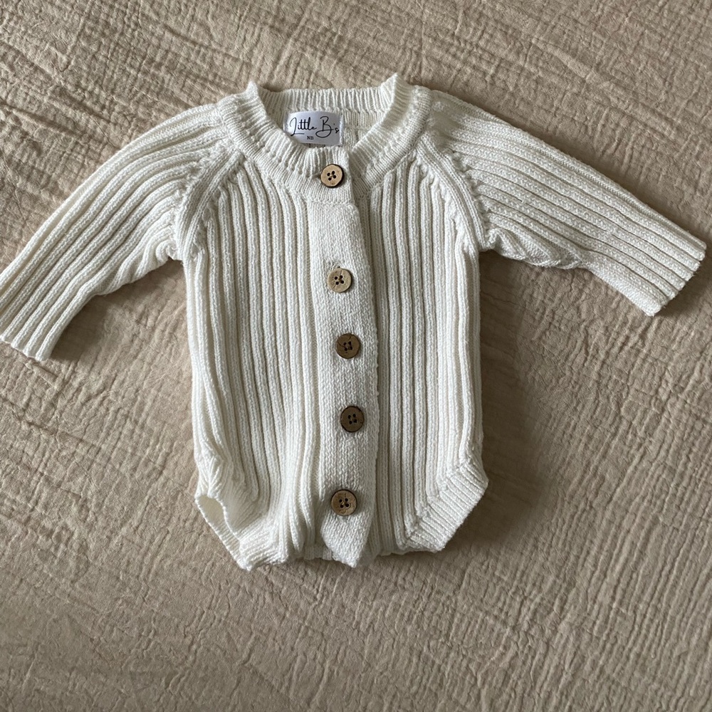 Newborn knit romper
